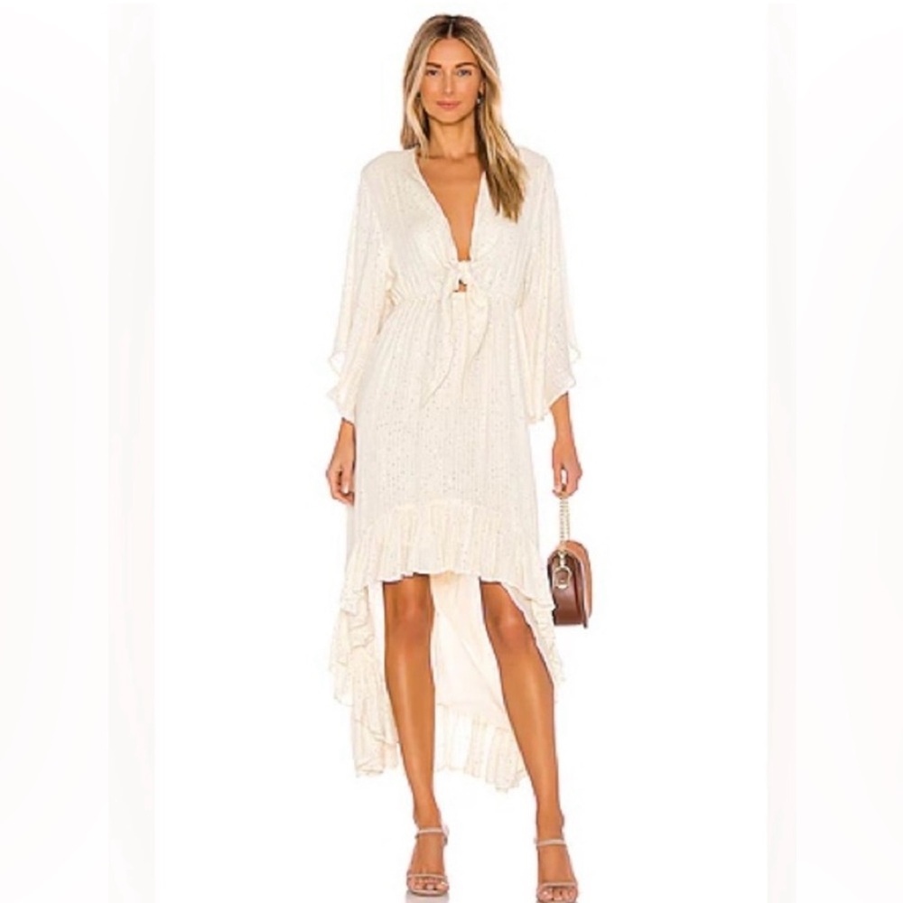 Sundress Womens Juliana Sequin High Low Maxi Dress Saint Barth Coconut
Size M/L